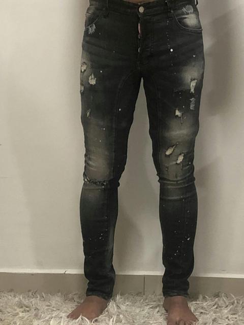DSQUARED2 DSQUARED2 Denim Pants 2017 Slim Fit Biker Painted Distressed