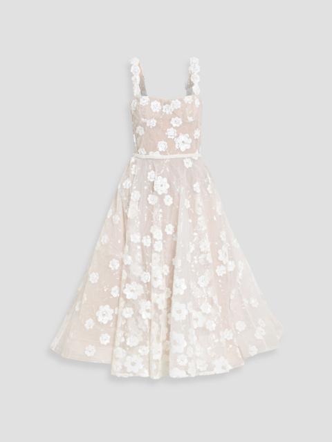 Other Designers Mademoiselle embellished tulle midi dress