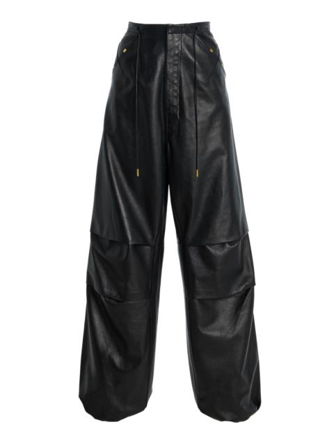 DARKPARK Daisy Plonge Leather Pants black