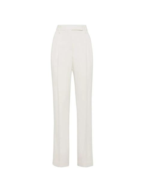 Brunello Cucinelli Brunello Cucinelli Wooff White Tailored Trousers