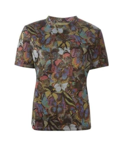 Valentino Cotton Butterfly Print T-Shirt