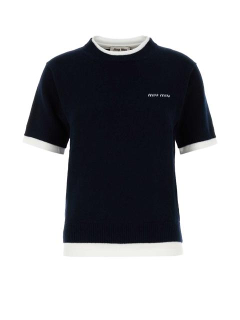 Miu Miu Miu Miu Women Midnight Blue Cashmere Sweater