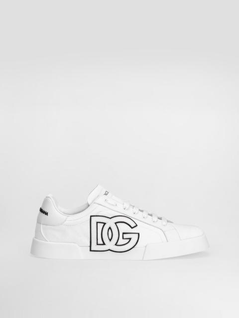 Dolce & Gabbana Portofino light strobel sneakers in canvas and calfskin