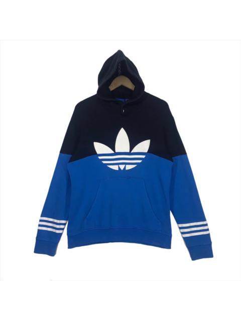 adidas Adidas Sweatshirt Half Button Hoodie Big Logo