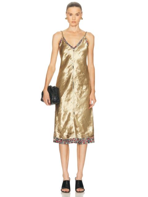 Bottega Veneta Liquid Metal Charmeuse Dress