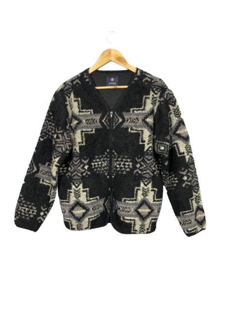 Other Designers Native - American Native Navajo Fleece Sherpa Jacket Zipper Design