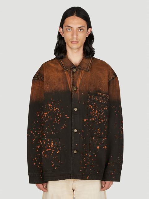 GUESS USA Splattered Denim Chore Jacket