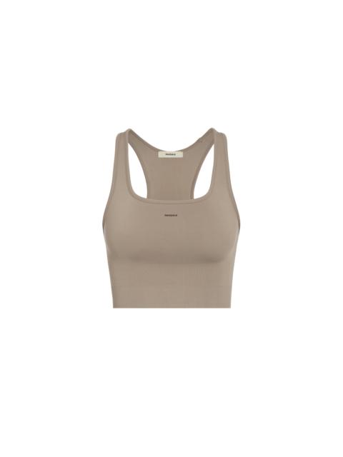 PANGAIA Womens Plant-Stretch Compressive Sports Bra - Taupe