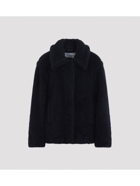 Max Mara Max Mara Fuggito Short Blue Teddy Coat