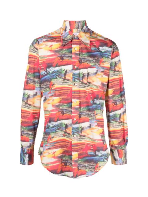 ERL SUNSET-PRINT COTTON SHIRT