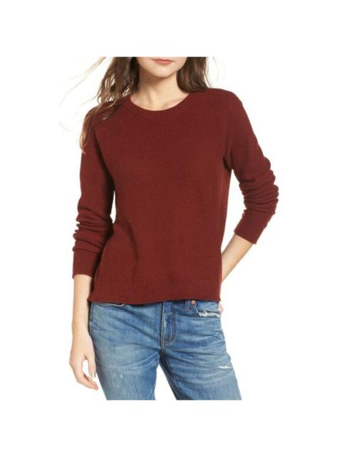 Madewell Sweater Province Cross Back Pullover Burnt Mahogany SZ XXS NWT