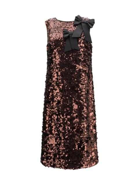 GANNI Ganni Women Velvet Sequins Straight Midi Dress
