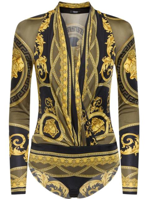 VERSACE Baroque print jersey bodysuit