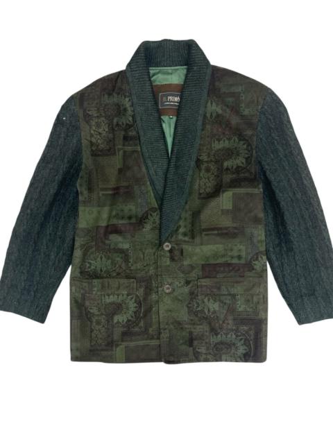 Other Designers Vintage - IL PRIMO Italy Printed Tapestry Jacket – Knit Sleeves