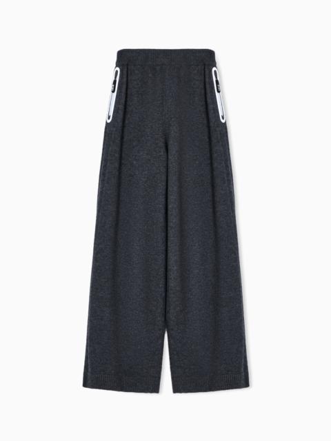 GIORGIO ARMANI GIORGIO ARMANI NEVE WIDE TROUSERS IN A VIRGIN WOOL AND CASHMERE BLEND