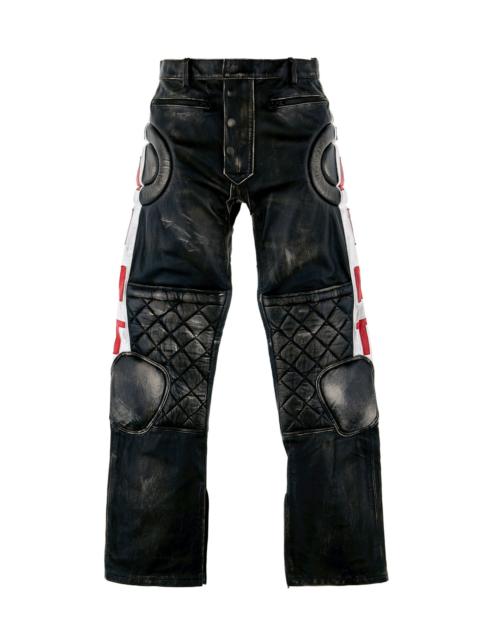 SAINT M×××××× LEATHER PANTS/RACER / BLK