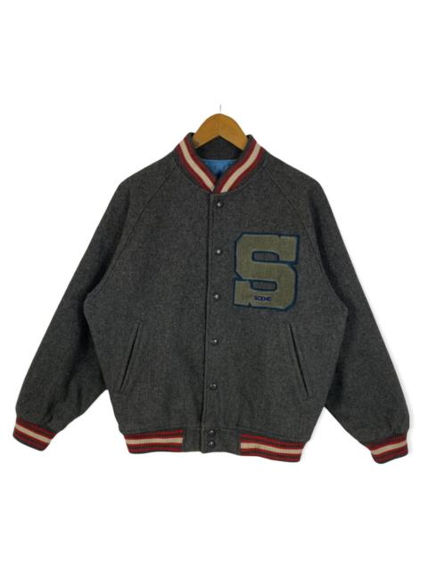 Other Designers VINTAGE SCENE WOOL VARSITY JACKET NICE DESIGN