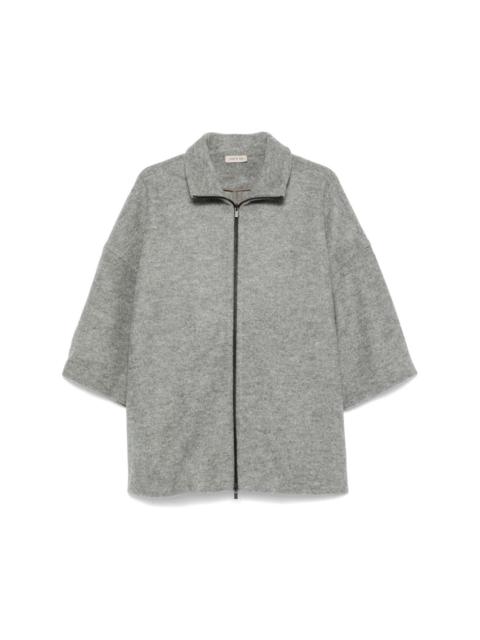 high-neck short-sleeve jacket