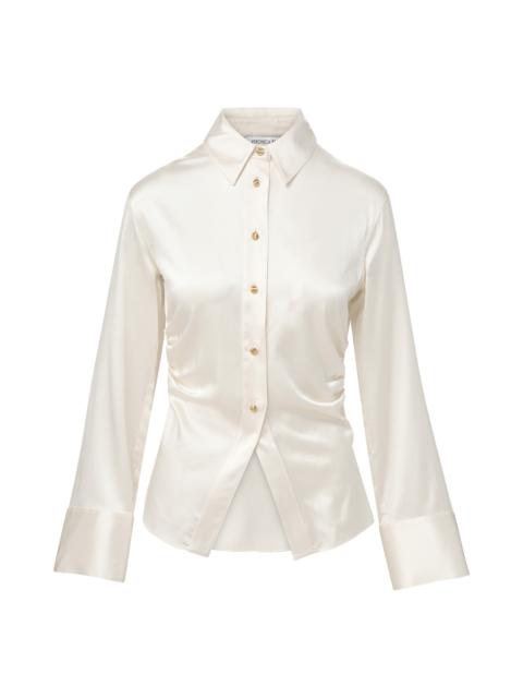 VERONICA BEARD SHIONA STRETCH-SILK BLOUSE