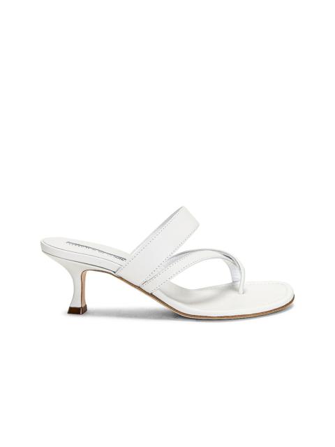Manolo Blahnik Susa 50 Leather Sandal