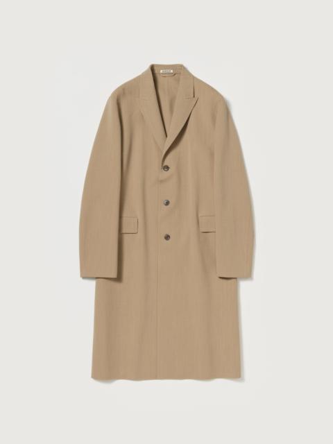 AURALEE STRUCTURED WOOL GABARDINE HAND SEWN COAT