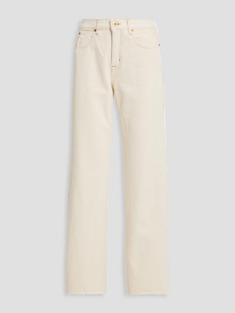 SLVRLAKE Re-work Grace paneled high-rise wide-leg jeans