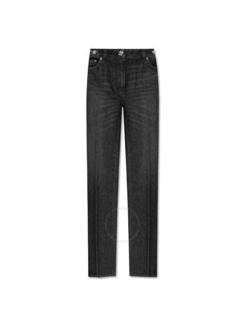 Versace Mid-Rise Medusa Straight-Leg Jeans