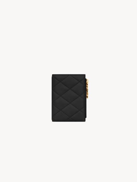 SAINT LAURENT CASSANDRE BIJOU BI-FOLD WALLET IN LAMBSKIN