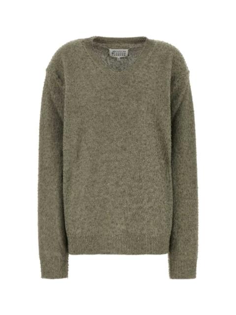 Maison Margiela Sage Green Wool Blend Sweater