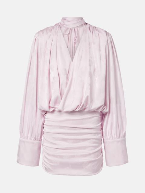 ROTATE Floral scarf-detail minidress