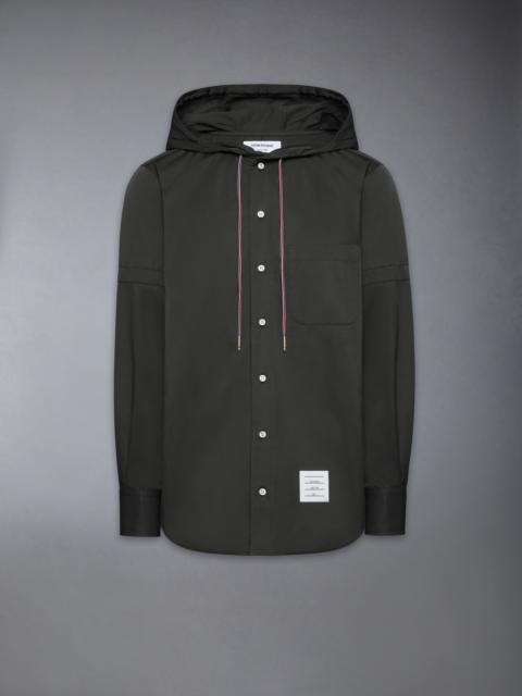 Thom Browne HOODED NYLON ARMBAND SHIRT