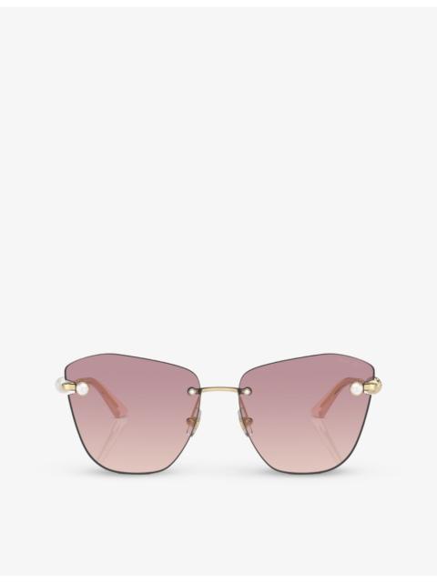JIMMY CHOO JC4004HB square-frame metal sunglasses