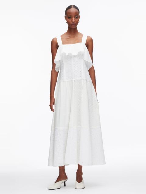 3.1 Phillip Lim Broderie Anglaise Patchwork Cascade Midi Dress