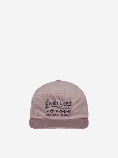 BRAIN DEAD Velveteen Curved Front 6-Panel Hat Pink