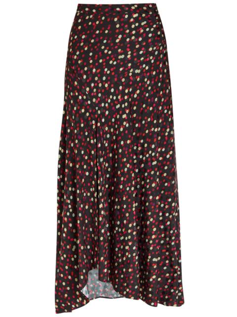 Isabel Marant Isabel Marant Sakura Polka-dot Stretch-silk Midi Skirt