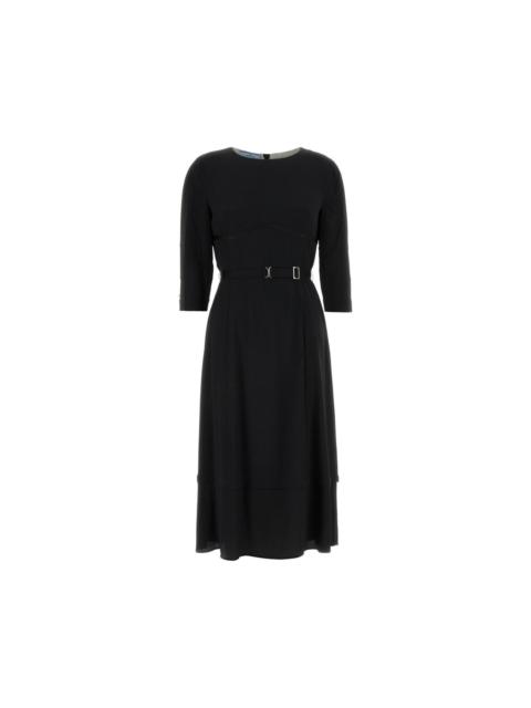 Prada PRADA Black Acetate Blend Dress New & Authentic (Women's siz