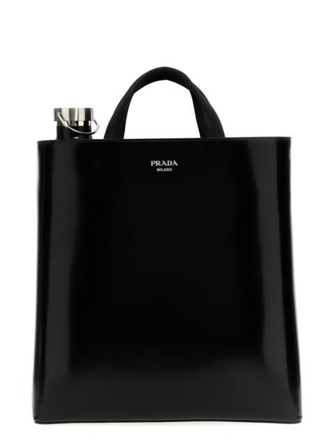 Prada Men Leather + Bottle Shopping Bag