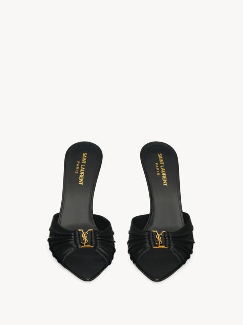 SAINT LAURENT babylone mules in smooth leather