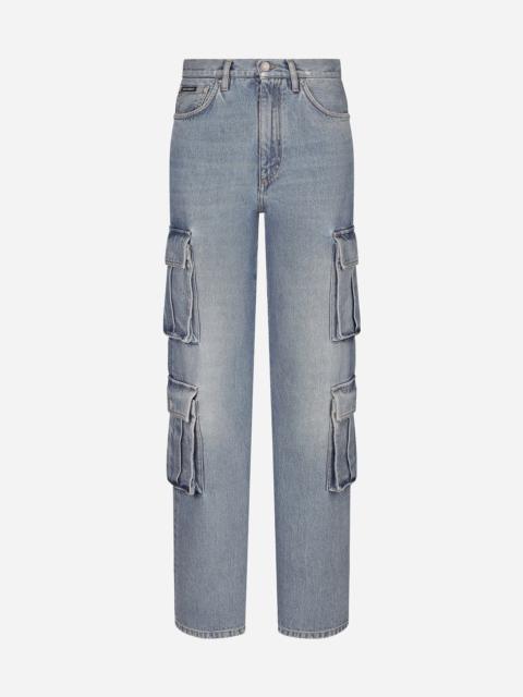 Dolce & Gabbana Cotton denim cargo jeans