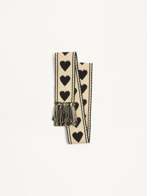 Valentino ANTIBES COTTON SCARF WITH FRINGE