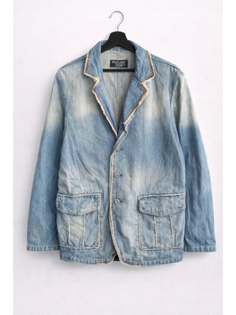 Other Designers Japanese Brand - Point Loma Vintage Denim Blazer Jacket | Distressed Washed