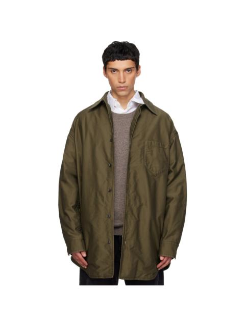 Maison Margiela Khaki Padded Satin Cotton Shirt
