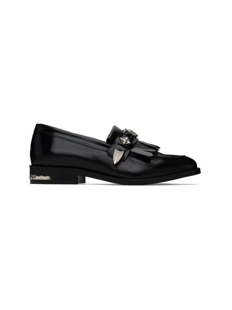 TOGA VIRILIS Black Fringe Loafers
