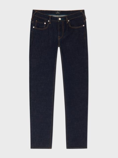 Paul Smith Slim-Fit Indigo-Rinse 'Crosshatch Stretch' Jeans