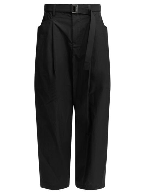 sacai Sacai Typewriter Parachute Pants Black