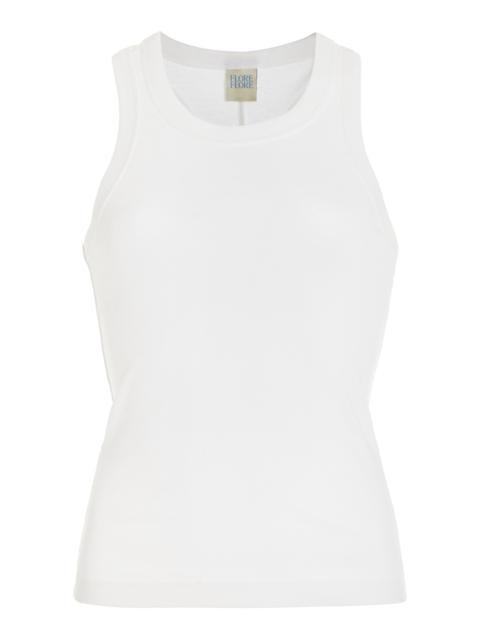 FLORE FLORE Hannah Organic Cotton Tank Top white