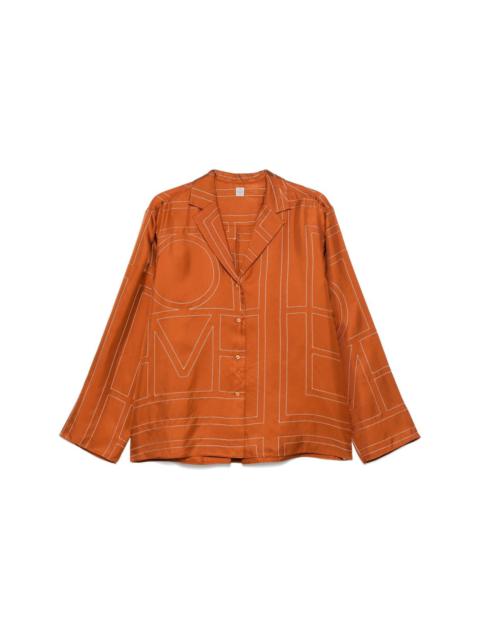 Monogram silk shirt