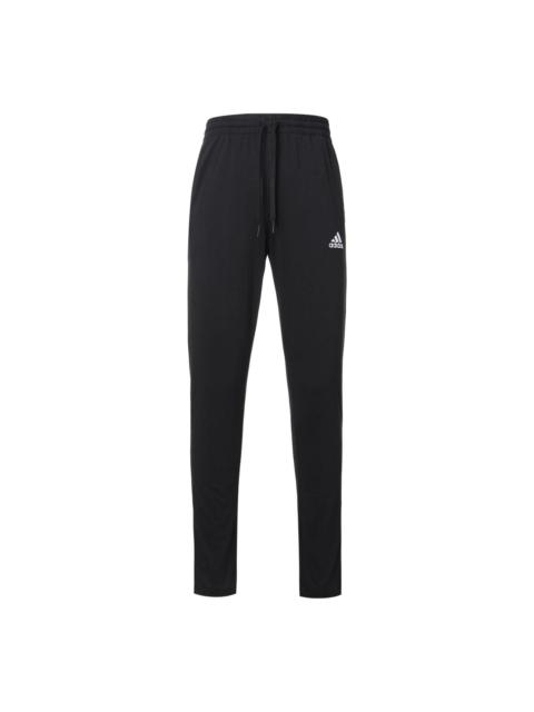 adidas adidas Essentials Solid Color Slim Fit Running Sports Pants Black GK9222