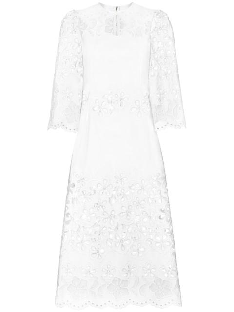 Dolce & Gabbana cut-out stretch-cotton midi dress