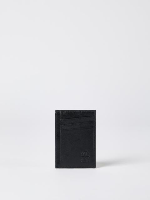 Brunello Cucinelli Grained leather card holder